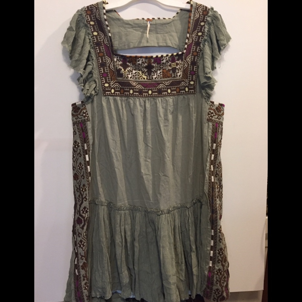 On hold//Irregularity// Free People Day Glow Embroidered Mini Dress - Picture 6 of 9